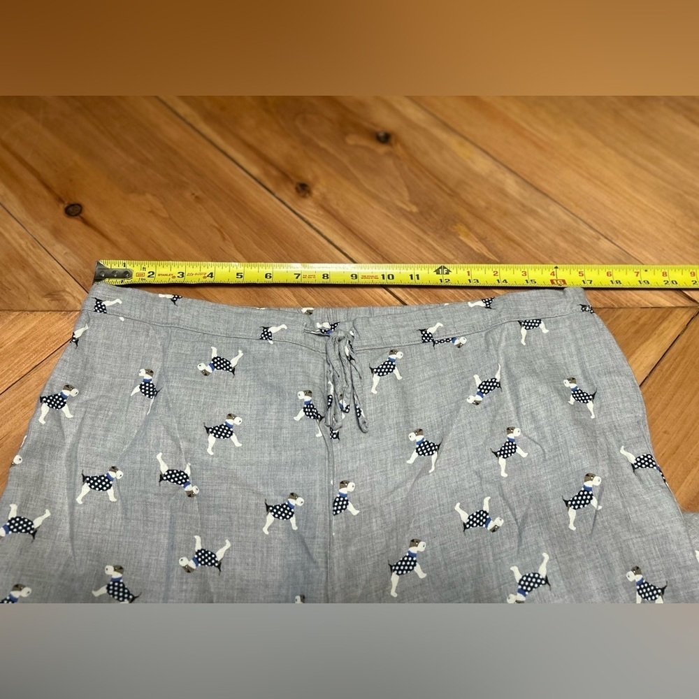 Talbots Gray Lounge Pants with Schnauzers dog Pattern size L - Picture 6 of 8